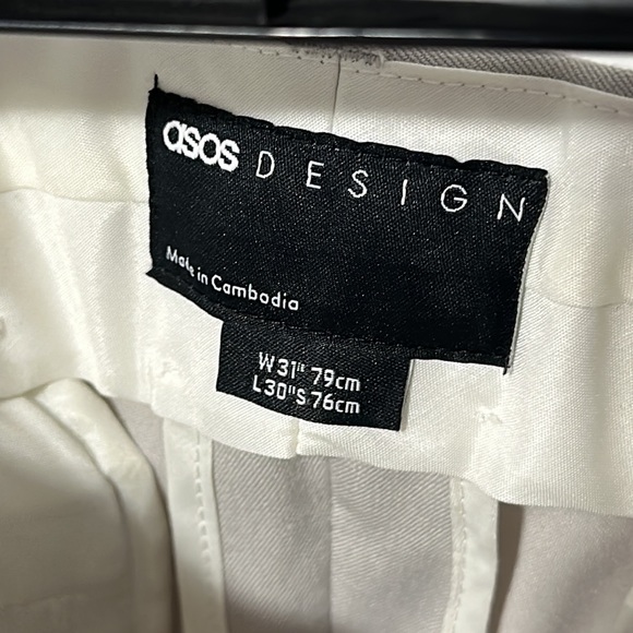 Mens ASOS Design Light Grey Dress Pants - Picture 4 of 7